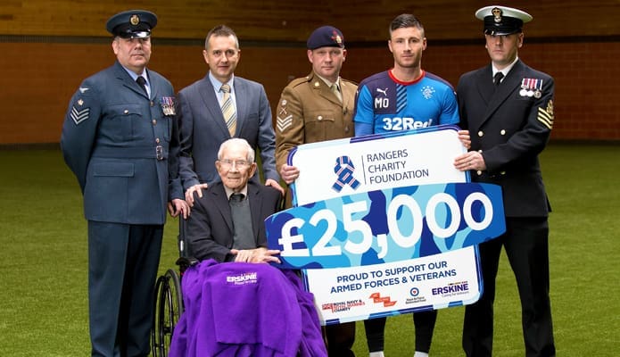 Rangers Foundation cheque presentation